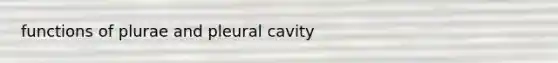 functions of plurae and pleural cavity