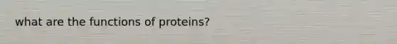 what are the functions of proteins?