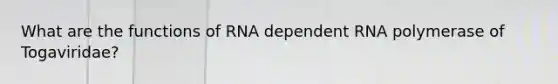 What are the functions of RNA dependent RNA polymerase of Togaviridae?