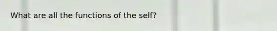 What are all the functions of the self?