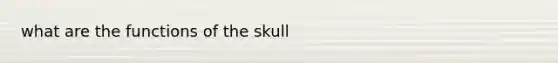 what are the functions of the skull