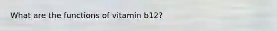 What are the functions of vitamin b12?