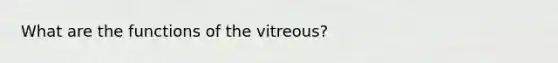 What are the functions of the vitreous?