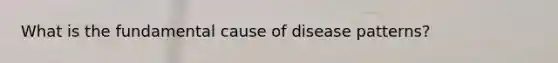 What is the fundamental cause of disease patterns?