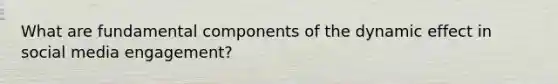 What are fundamental components of the dynamic effect in social media engagement?