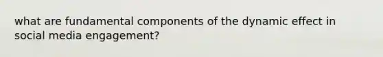 what are fundamental components of the dynamic effect in social media engagement?