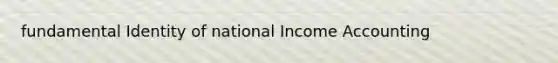 fundamental Identity of national Income Accounting