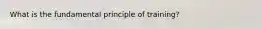 What is the fundamental principle of training?