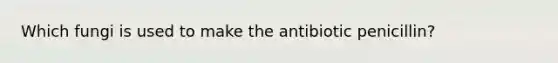 Which fungi is used to make the antibiotic penicillin?