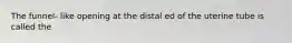 The funnel- like opening at the distal ed of the uterine tube is called the