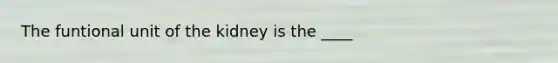 The funtional unit of the kidney is the ____