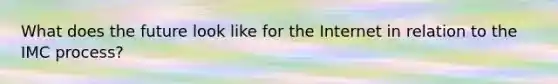 What does the future look like for the Internet in relation to the IMC process?