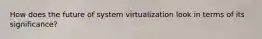 How does the future of system virtualization look in terms of its significance?