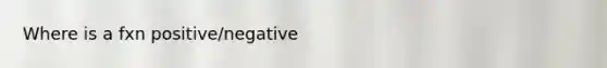 Where is a fxn positive/negative