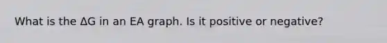 What is the ∆G in an EA graph. Is it positive or negative?