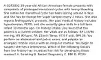 A G2P2002 38-year-old African American female presents with complaints of prolonged menstrual cycles with heavy bleeding. She states her menstrual cycle has been lasting around 9 days and she has to change her super tampon every 2 hours. She also reports feeling pelvic pressure. Her past medical history includes hypertension, PCOS, and she recently gave birth to a full term infant 10 months ago. On history intake, you learn that the patient is a current smoker. Her vitals are as follows: BP 135/90 mm Hg, HR 90 bpm, RR 15/min Temp: 97.9 F oral. BMI 26. You perform an abdominal and pelvic exam, and palpate an enlarged, mobile uterus with an irregular contour. You begin to suspect she has a leiomyoma. Which of the following factors from her history has increased her risk for developing these masses? A. Smoking B. Recent Pregnancy C. BMI D. PCOS