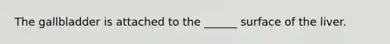 The gallbladder is attached to the ______ surface of the liver.