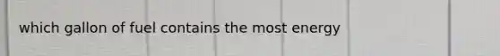 which gallon of fuel contains the most energy