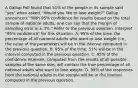 A Gallup Poll found that 51% of the people in its sample said "yes" when asked, "Would you like to lose weight?" Gallup announced: "With 95% confidence for results based on the total sample of national adults, one can say that the margin of sampling error is ± 3%." Refer to the previous question. Interpret "95% confidence" for this situation. A. 95% of the time, the percentage of all national adults who want to lose weight (i.e., the value of the parameter) will be in the interval computed in the previous question. B. 95% of the time, 51% will be in the interval computed in the previous question. C. 95% of the confidence intervals, computed from the results of all possible samples of the same size, will contain the true percentage of all national adults who want to lose weight. D. 95% of the responses from the national adults in the sample will be in the interval computed in the previous question.