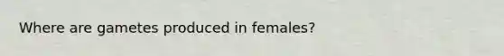 Where are gametes produced in females?