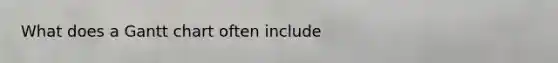 What does a Gantt chart often include