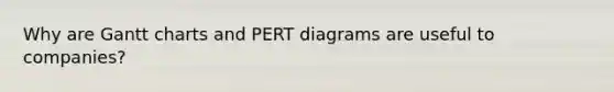 Why are Gantt charts and PERT diagrams are useful to companies?