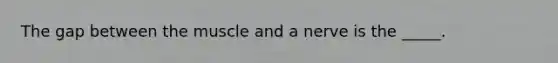 The gap between the muscle and a nerve is the _____.