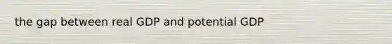 the gap between real GDP and potential GDP