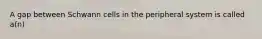 A gap between Schwann cells in the peripheral system is called a(n)