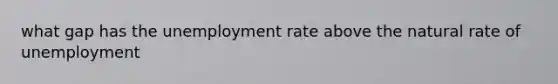 what gap has the unemployment rate above the natural rate of unemployment