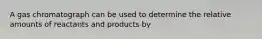 A gas chromatograph can be used to determine the relative amounts of reactants and products by