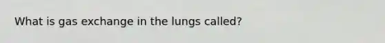 What is gas exchange in the lungs called?