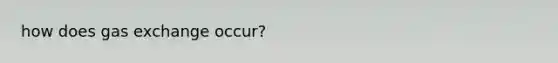 how does gas exchange occur?