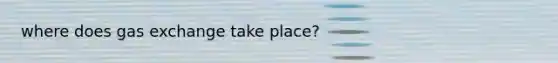 where does gas exchange take place?