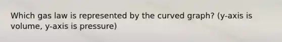 Which gas law is represented by the curved graph? (y-axis is volume, y-axis is pressure)