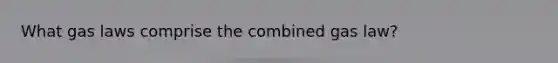 What gas laws comprise the combined gas law?