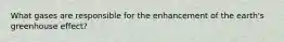 What gases are responsible for the enhancement of the earth's greenhouse effect?