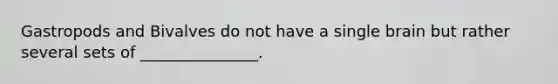 Gastropods and Bivalves do not have a single brain but rather several sets of _______________.