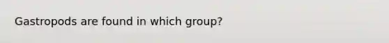 Gastropods are found in which group?