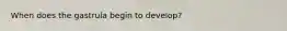 When does the gastrula begin to develop?