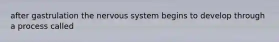 after gastrulation the <a href='https://www.questionai.com/knowledge/kThdVqrsqy-nervous-system' class='anchor-knowledge'>nervous system</a> begins to develop through a process called