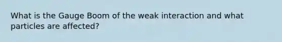 What is the Gauge Boom of the weak interaction and what particles are affected?