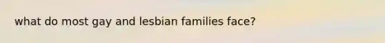 what do most gay and lesbian families face?