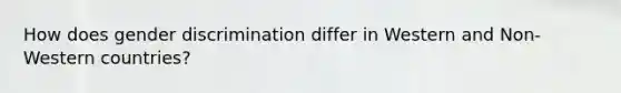 How does gender discrimination differ in Western and Non-Western countries?