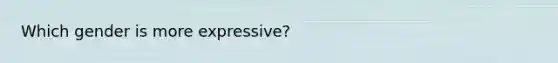 Which gender is more expressive?