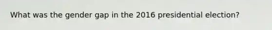What was the gender gap in the 2016 presidential election?