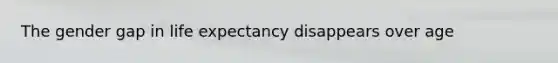 The gender gap in life expectancy disappears over age