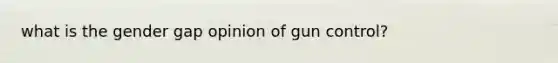 what is the gender gap opinion of gun control?