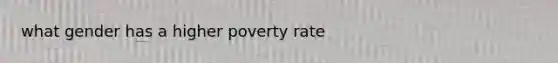 what gender has a higher poverty rate