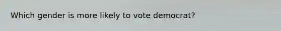 Which gender is more likely to vote democrat?